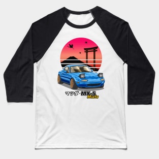 Blue MX5 Miata JDM Legend Baseball T-Shirt